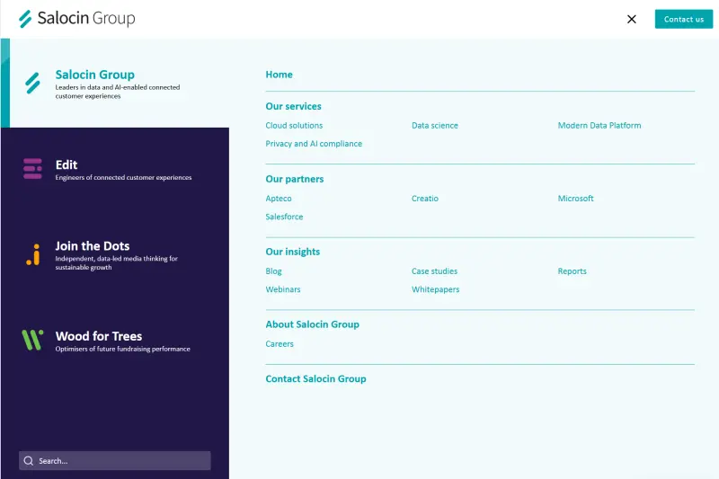 A unified website for Salocin Group